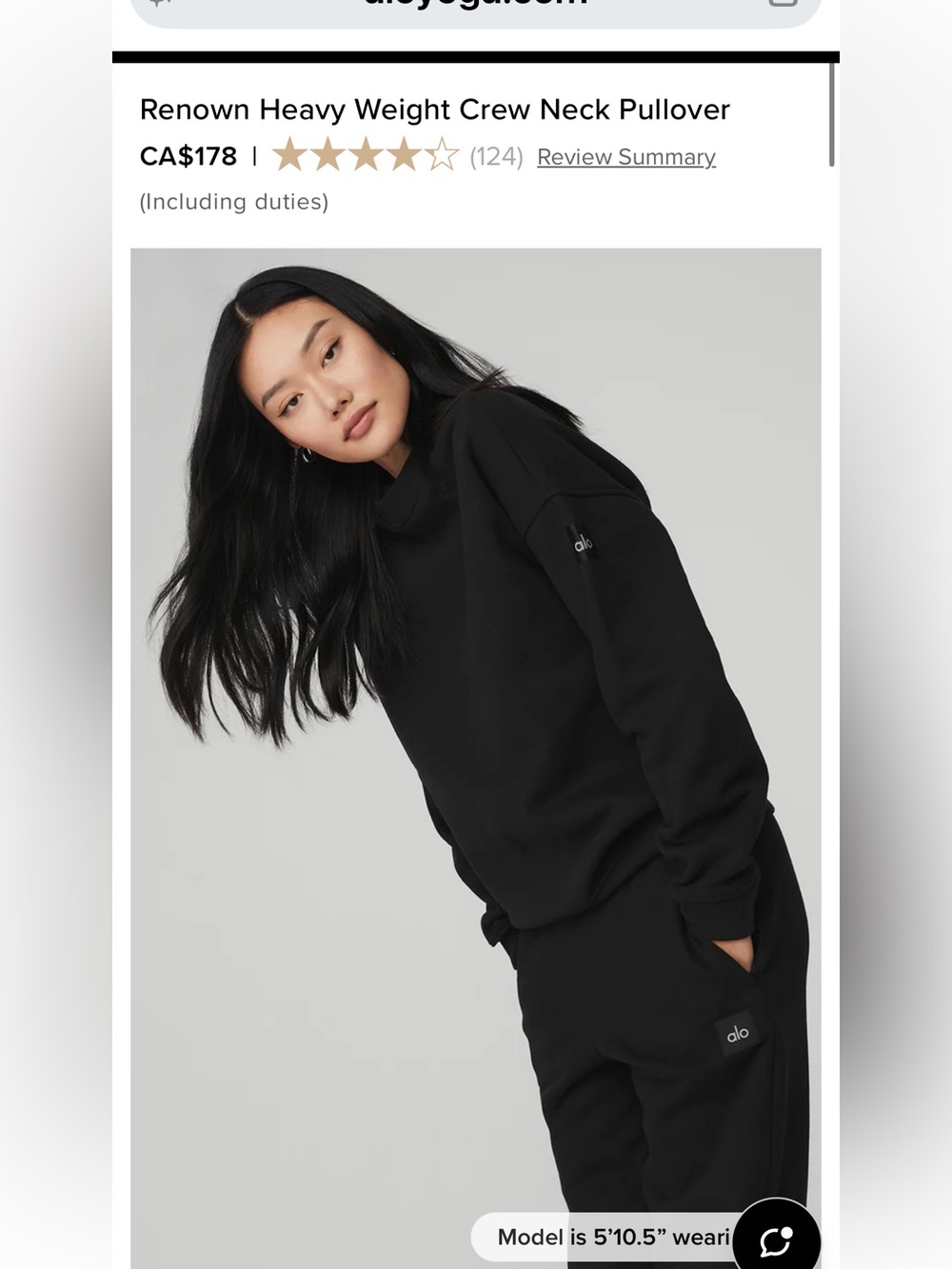 ALO Yoga Renown crewneck pullover XXS, XS & S